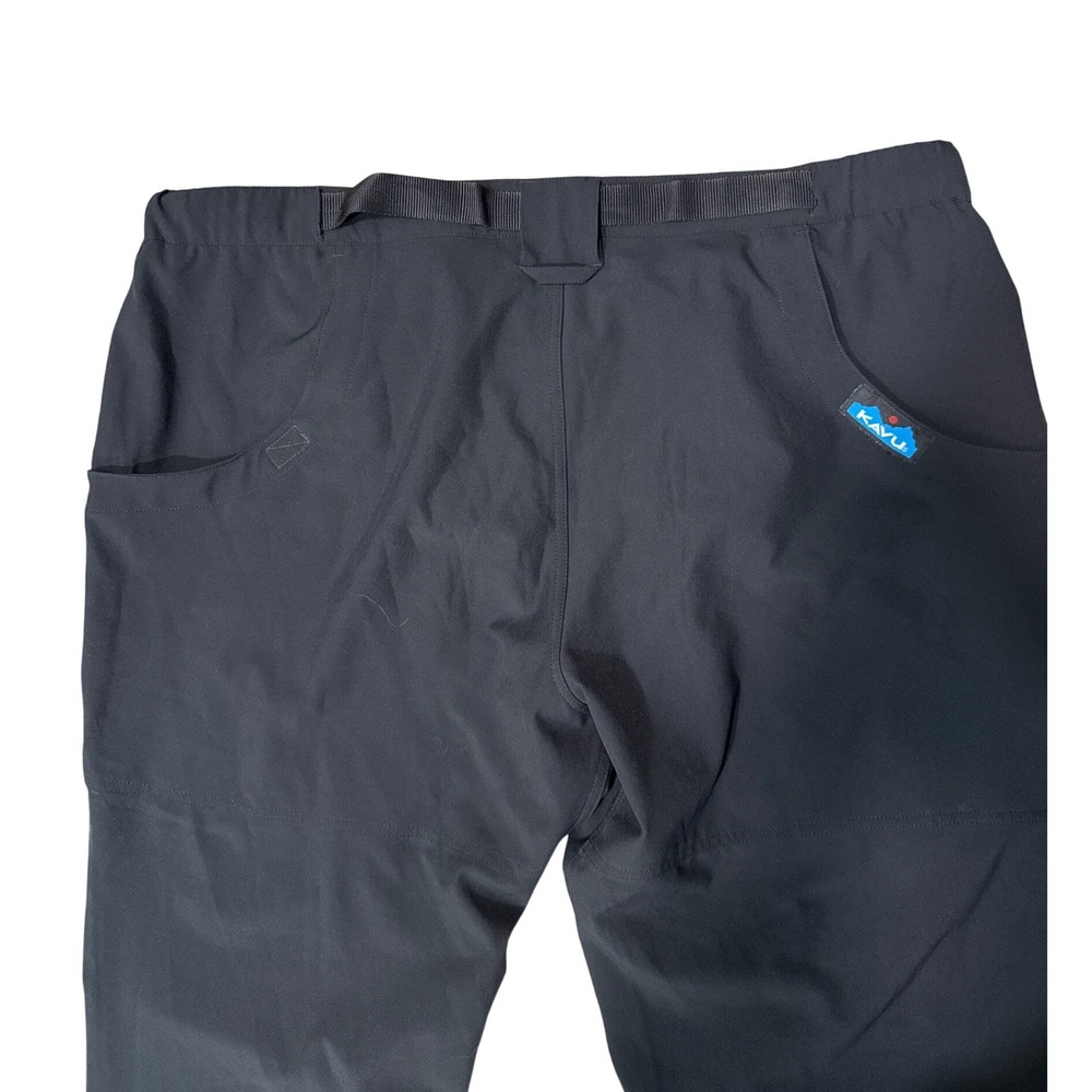 KAVU Mens XXL Black Hiking Pants Built-in Belt Stretch Outdoor Techwear Trousers - Picture 5 of 7
